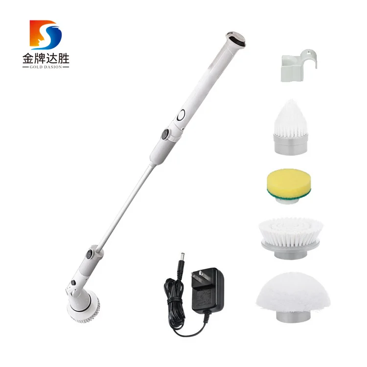 Электрическая Беспроводная щетка для чистки, перезаряжаемый вращающийся скруббер