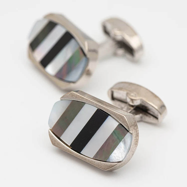 Wholesale Round Shape Custom Cuff Links Male Shirt Button Cuff Gemstone CuffLinks