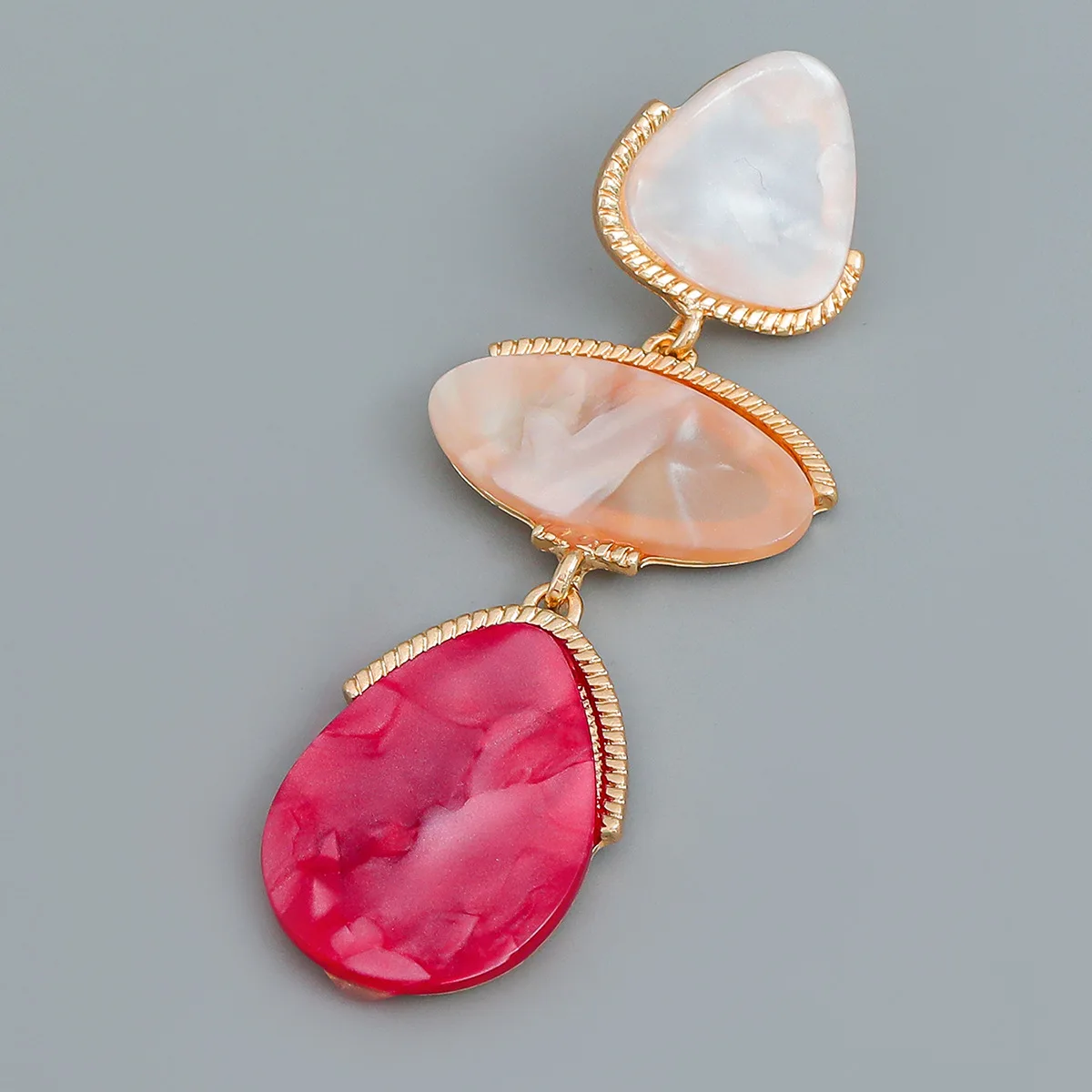 ZA Irregular Geometric Acetic Acid Plate Acrylic Candy Color Long Hanging Drop Earrings Vintage Statement Women Jewelry