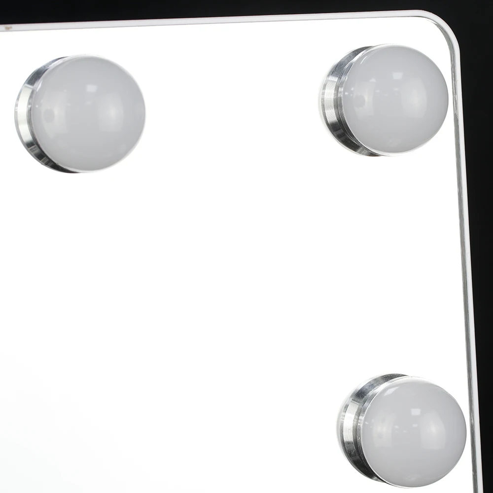 LM01 Touch Screen Large LED Vanity Makeup Mirror Cosmetic Vanity Light Up Make Up Table Mirror 9 LED Bulbs Hollywood Mirror