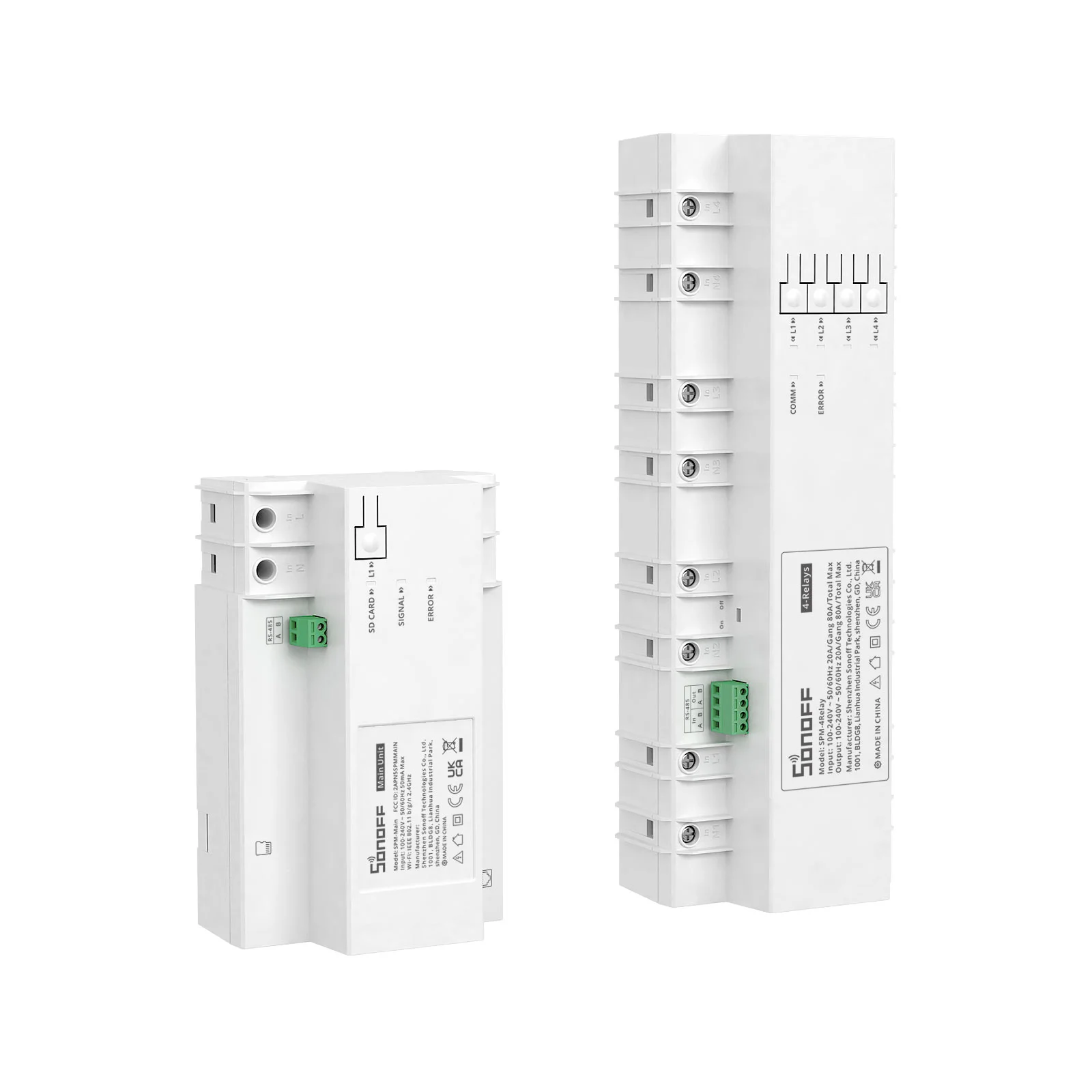 SONOFF Smart Stackable Power Meter SP-Main SPM-4Relays Ewelink for smart home