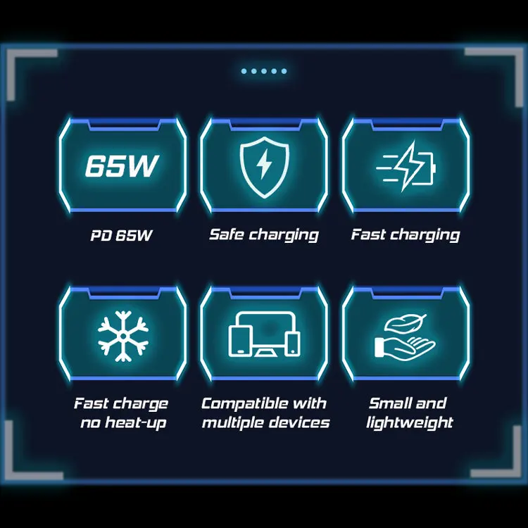 QC4.0 QC PD3.0 PD быстрое зарядное устройство для зарядки 4 0 3 USB-C кабель USB Type-C с функцией быстрой Ган 65 Вт C настенное iPhone 12 Pro Max Macbook