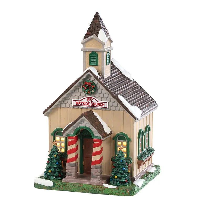 Tavern architecture house resin decorations House snow Resin Decor Christmas house decorations Christmas resin crafts