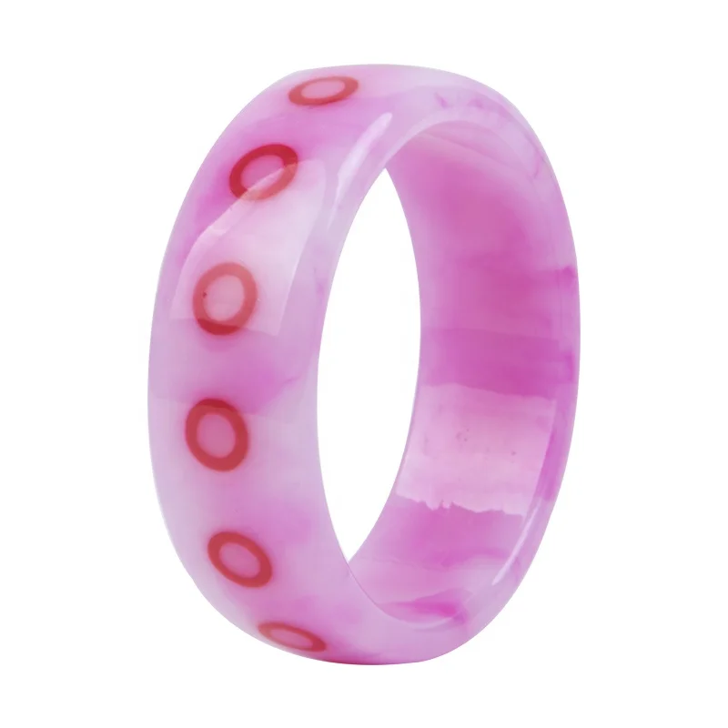 custom transparent clear bangle multi color pink girl resin bangle