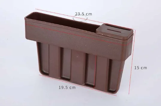 Add to CompareShare Universal Car Seat Gap Filler Pocket Side Pocket Organizer With A Coin Box Phone Wallet Holder