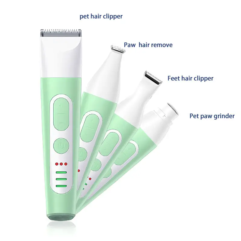 Household Mini 4 in 1 Pet Shaver Trimmer 600mah USB Rechargeable Pet Hair Clipper Electric Pet Dog Toe Claw Nail Clipper