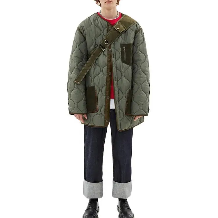 New Design Customized Logo Wholesale Fashion Quilted Jacket Without Hood Bomber Jacket Padding Jacket For Men