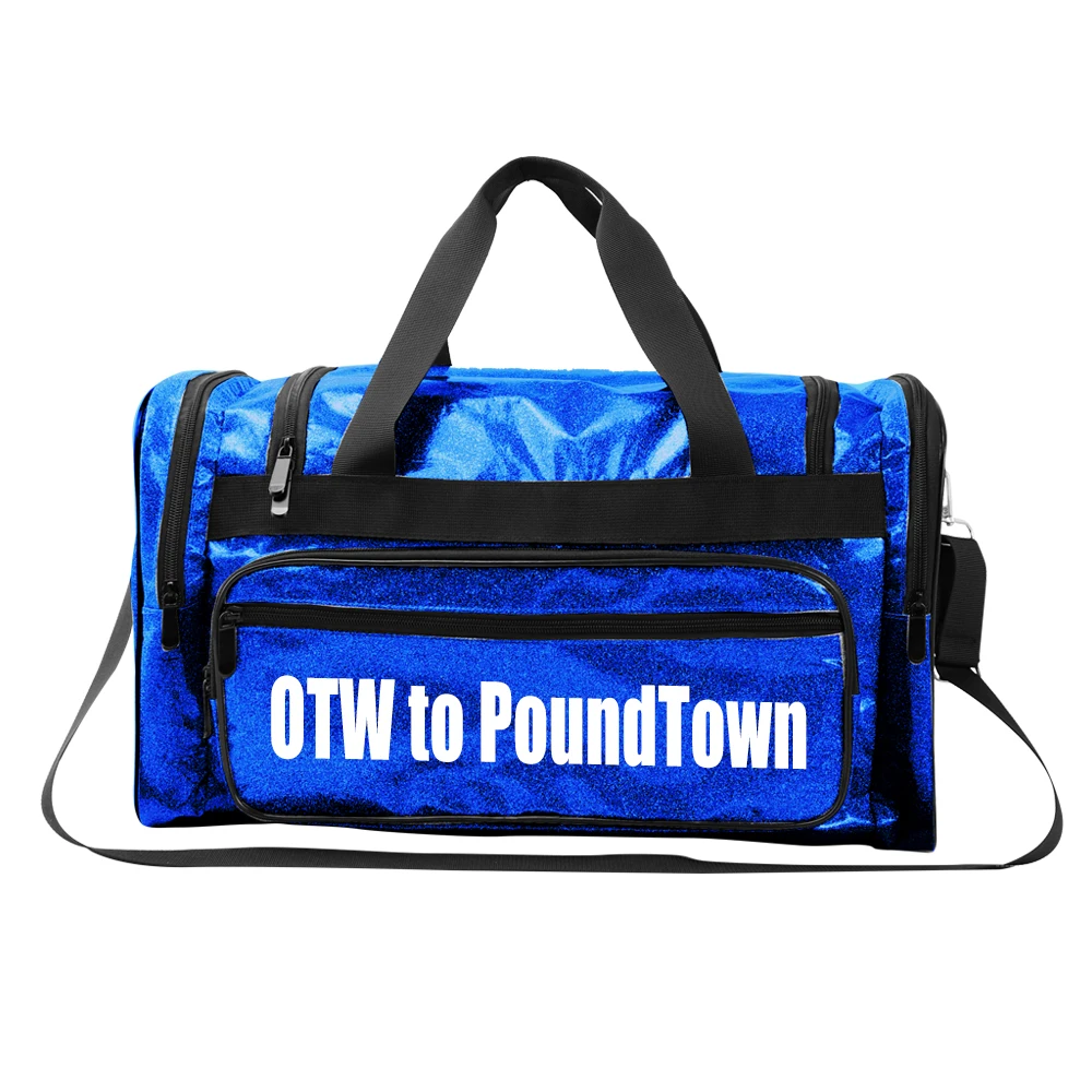 Wholesale spend a night bag overnight bling duffle handbag dry and wet Travel private label luxury glossy women spennanight bag