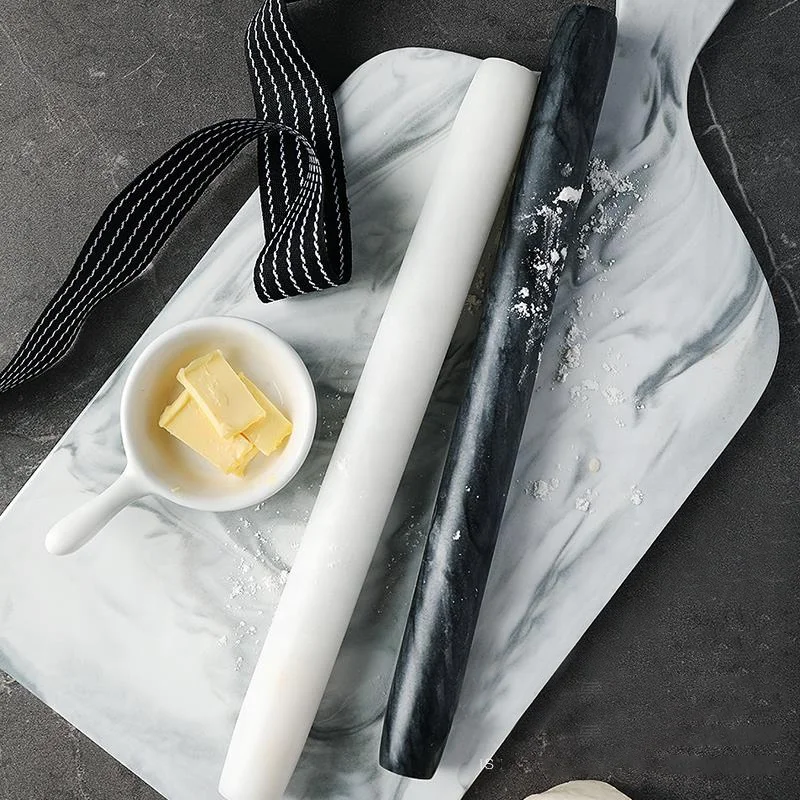 
French stone marble rolling pin with board pastry roller pin with stand 