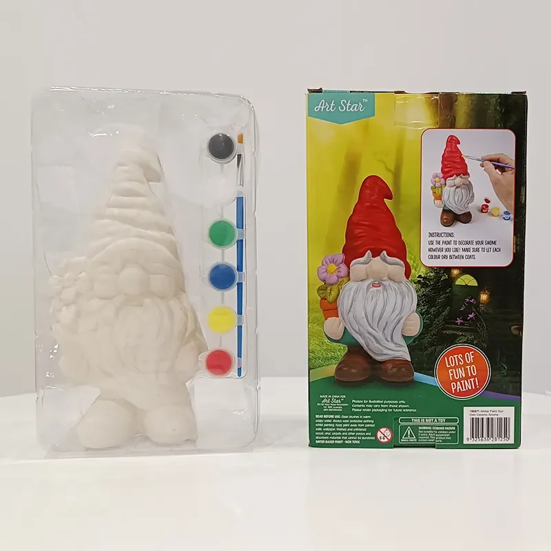 Christmas coloring gift ceramic educational arts and crafts plaster diy painting kit drawing toys for kids