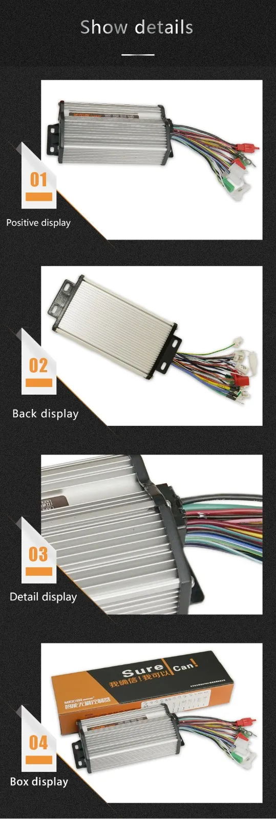 24 V / 36/48/60 72 84 V500W 650W/ 800 W бесщеточный контроллер постоянного тока без