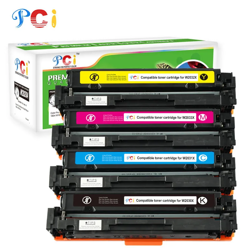 Совместимый цветной лазерный картридж для принтера HP 415X W2030 W2030X M454dn M454dw цветные принтеры с чипом