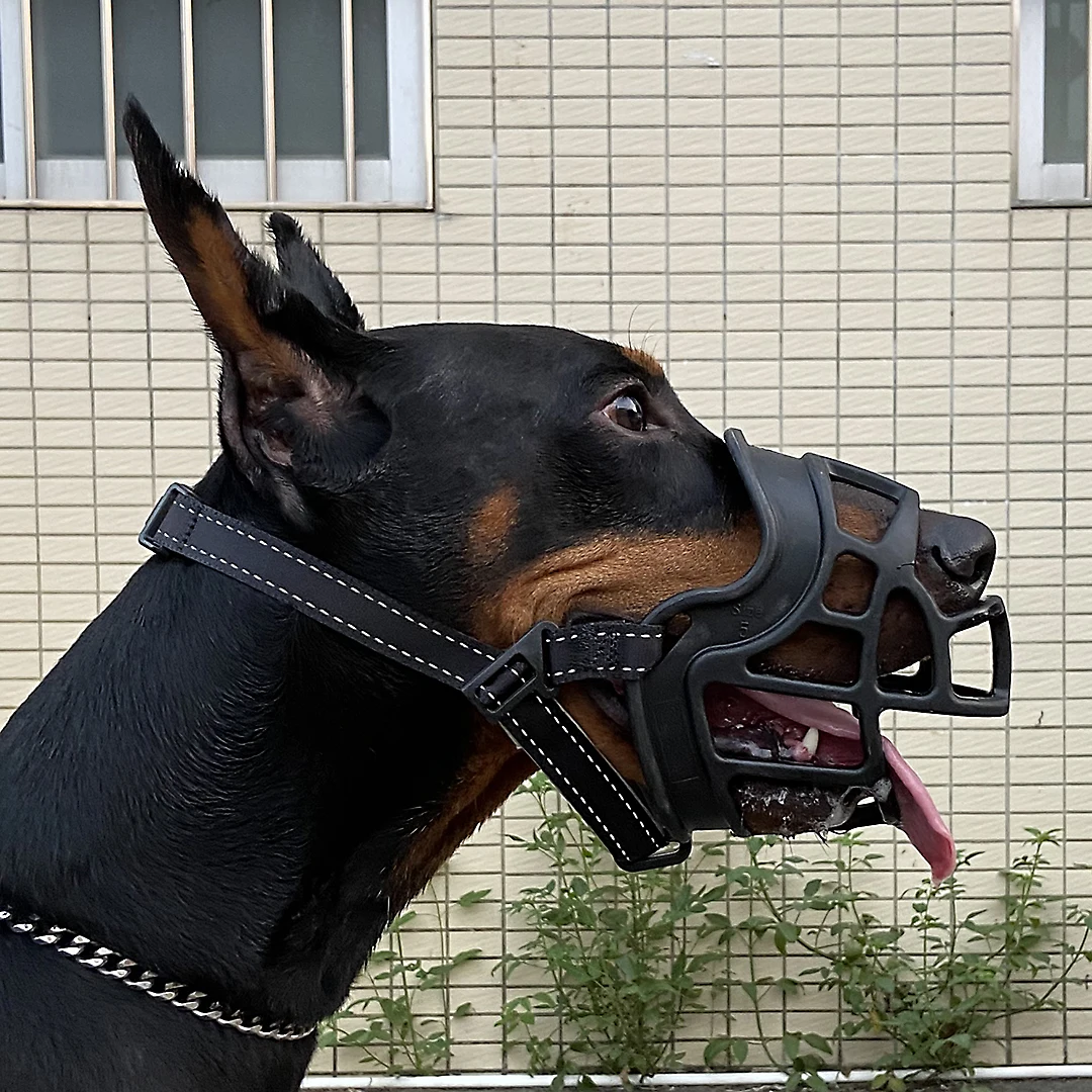 Custom dog face muzzle pet cat dog mouth muzzle adjustable dog cage muzzle