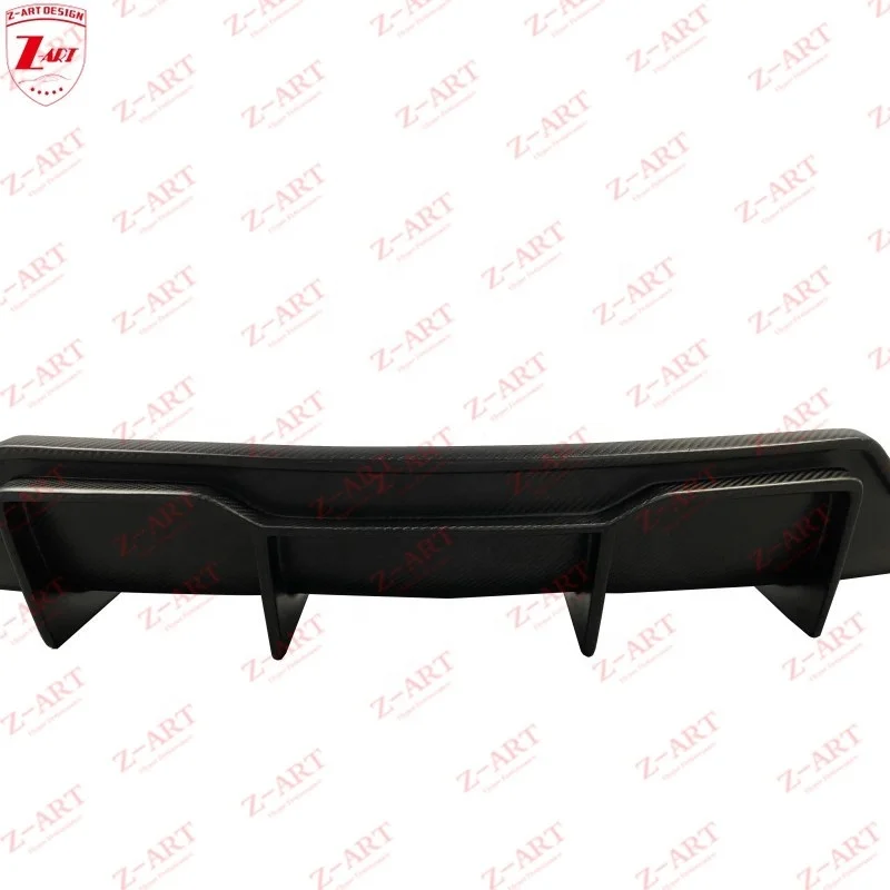 Z-ART Dry Carbon Fiber Rear Diffuser  For Tesla Model 3 Prepreg Carbon Fiber Rear Lip For Model 3 Tail Bumper Low Spoiler