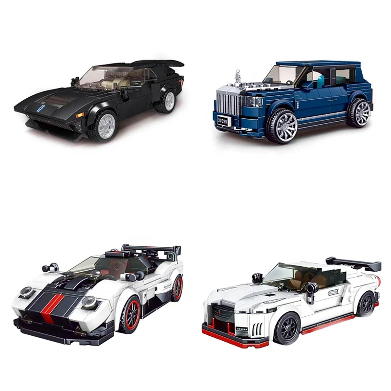 27032-27031-27030-27029 MOULD KING Blocks 150+ MOC blocks Famous brand racing model cars blocks Adults gifts (A-ABCDE)(PA01101)