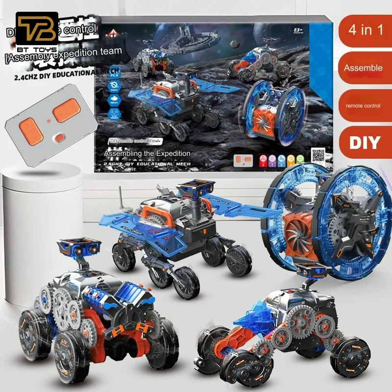 LehooToys4Combined1 DIY 4WDSmart Robot Remote Control Car Kit Rod Smart Programming Robot Kids Remote Control Car