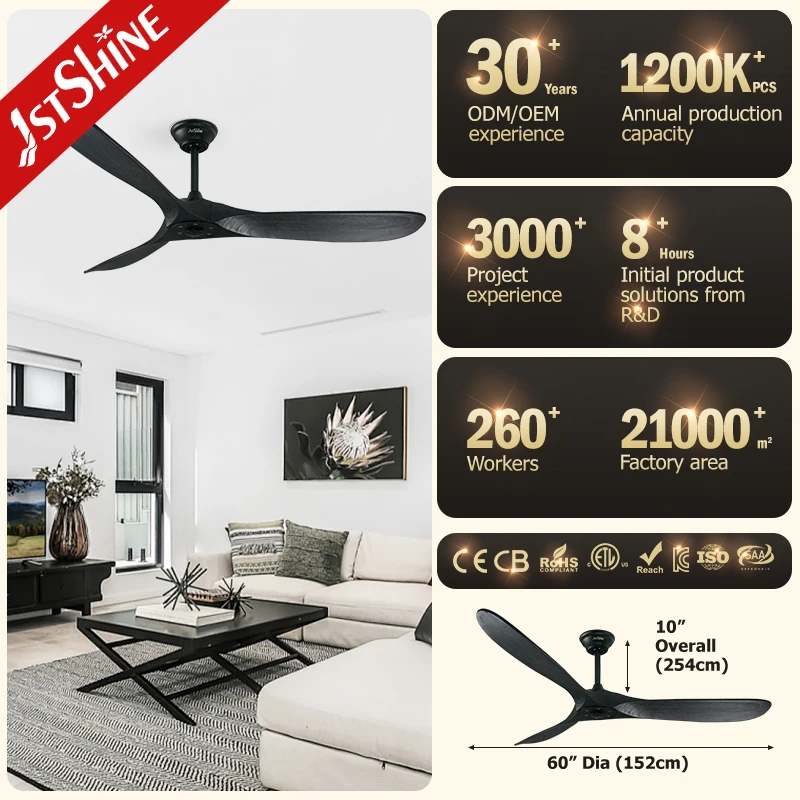 1stshine ceiling fan designer 60 inch ceiling fan wooden blades remote control