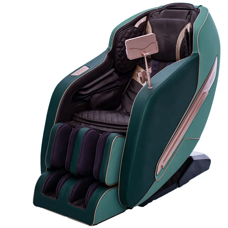 
Luxury High-end Wholesale and Eco Friendly 4d SL Track Massage Chair with Calf Roller Changing Led Light 3D Zero Gravity Massage 