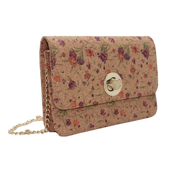 
Classic cork shoulder bag fashion clutch bag cork leather vanity bag for lady 