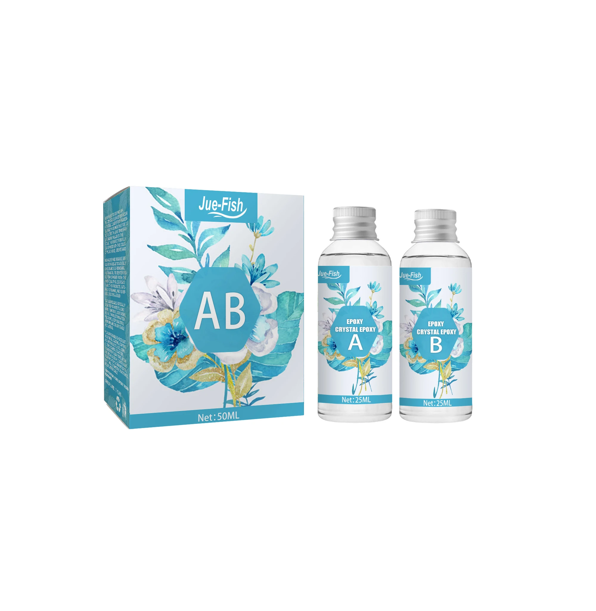 Manufacturer direct sale high quality liquid transparent glue and hardener skidproof ab two components crystal clear epoxy resin