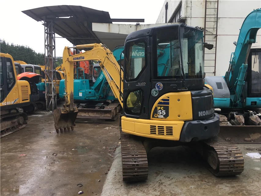 Сделано в Японии мини-экскаватор 5T 5 T б/у Komatsu PC55 PC55MR маленький трактор экскаватор