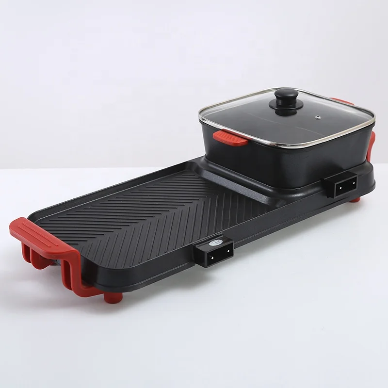 New Arrival High Quality Non Stick multifunctional Smokeless Electric 3 In 1 Grill Pan and BBQ pot