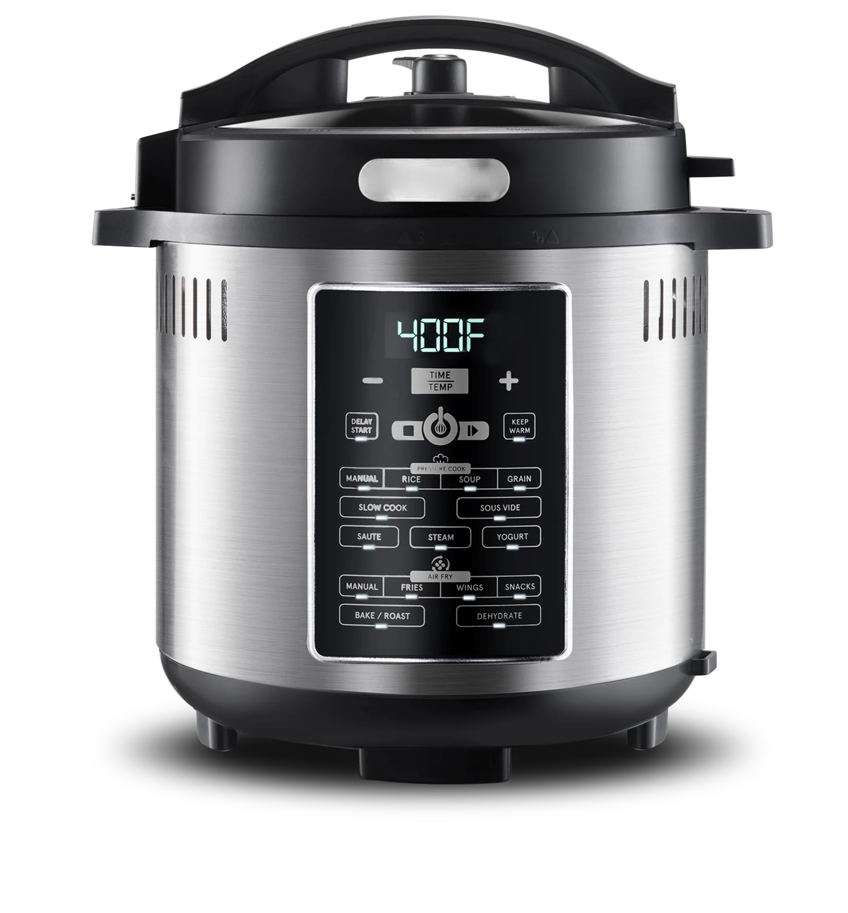 6 Qt Air Fryer Pressure Cooker Programmable 17 Cooking Functions Cooker Touch Sensor Control Panel