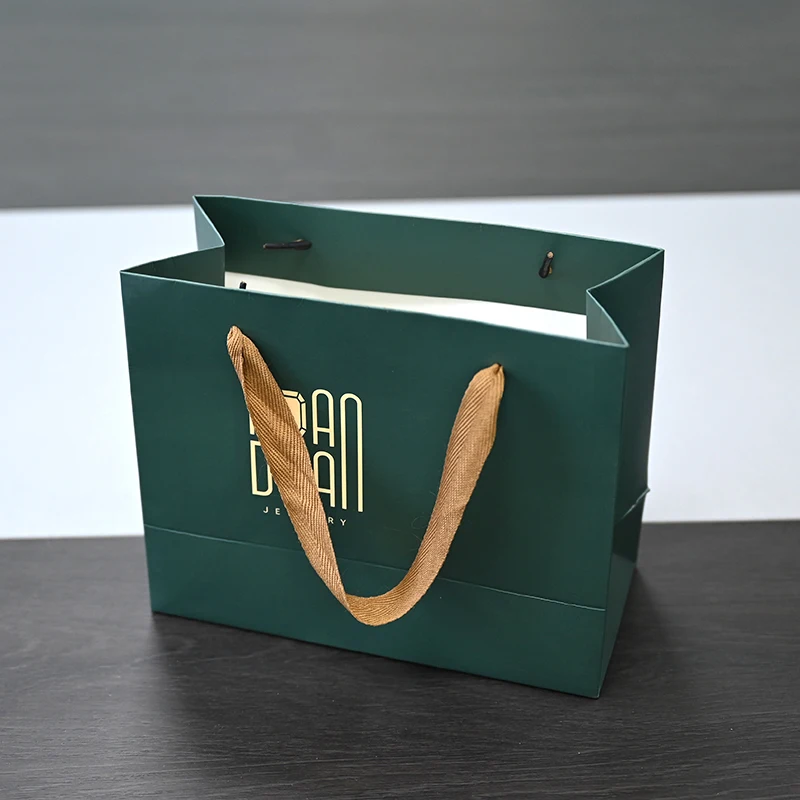 Custom Printed Your Own Logo White Brown Kraft Gift Craft Shopping Paper Bag With Handles