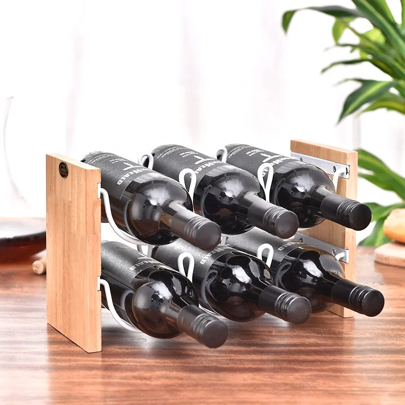 Under Cabinet Home Kitchen Storage Table Wood Retail Wine Racks