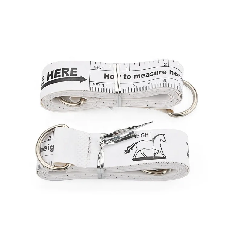 Retractable PVC and Plastic Horse Height Measure Tape 2.5m Portable Body and Weight Measurement System in both CM and Inches