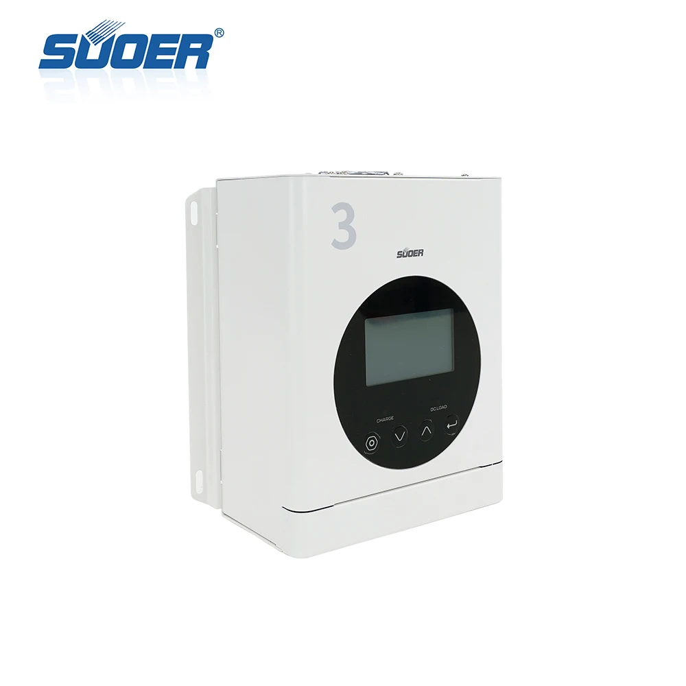 SUOER OEM MPPT/PWM 12v 24v 20a 30a 40a 60a 80a 100a charger controller with LCD Display solar charge controller