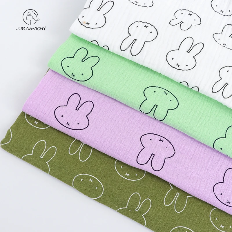 Cotton printing Double wrinkled cotton Muslin fabric 100%cotton for baby clothes