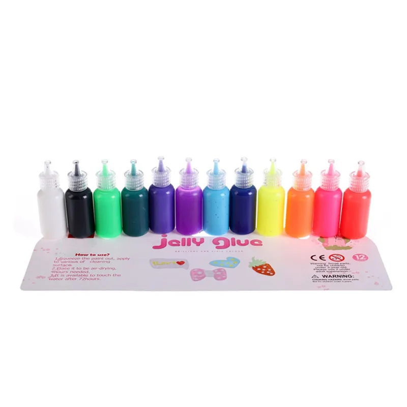 2019 new style 12colors jelly glue painting