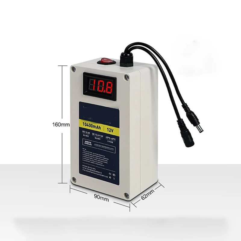 12V lithium battery large capacity monitoring backup power outdoor solar LED light speaker xenon lamp lithium battery pack