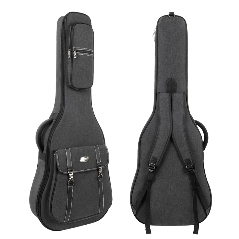 Customized logo waterproof travel guitar bag 41 inch acoustic guitar case with double shoulder strap guitar gig bag