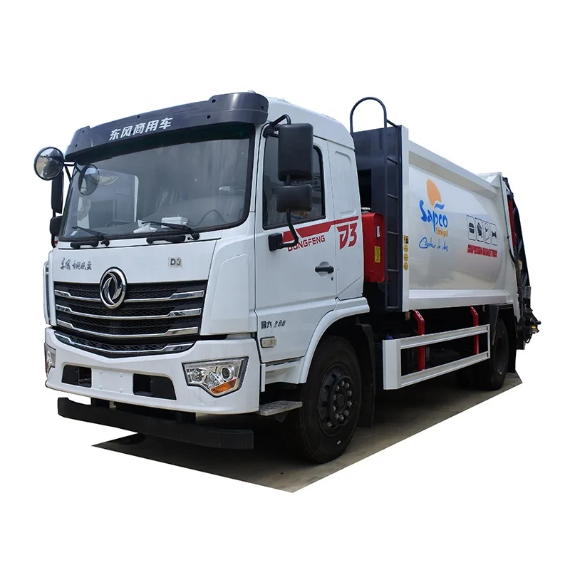 Dongfeng  16CBM Garbage Compactor Truck RHD Garbage Truck Compressive Bin Cleaning Truck for Sale