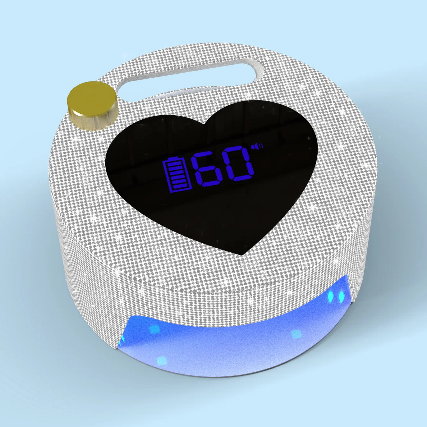 Лампа для ногтей в форме сердца розовая Беспроводная ультрафиолетовая гелевая Сушилка перезаряжаемая Светодиодная лампа 90