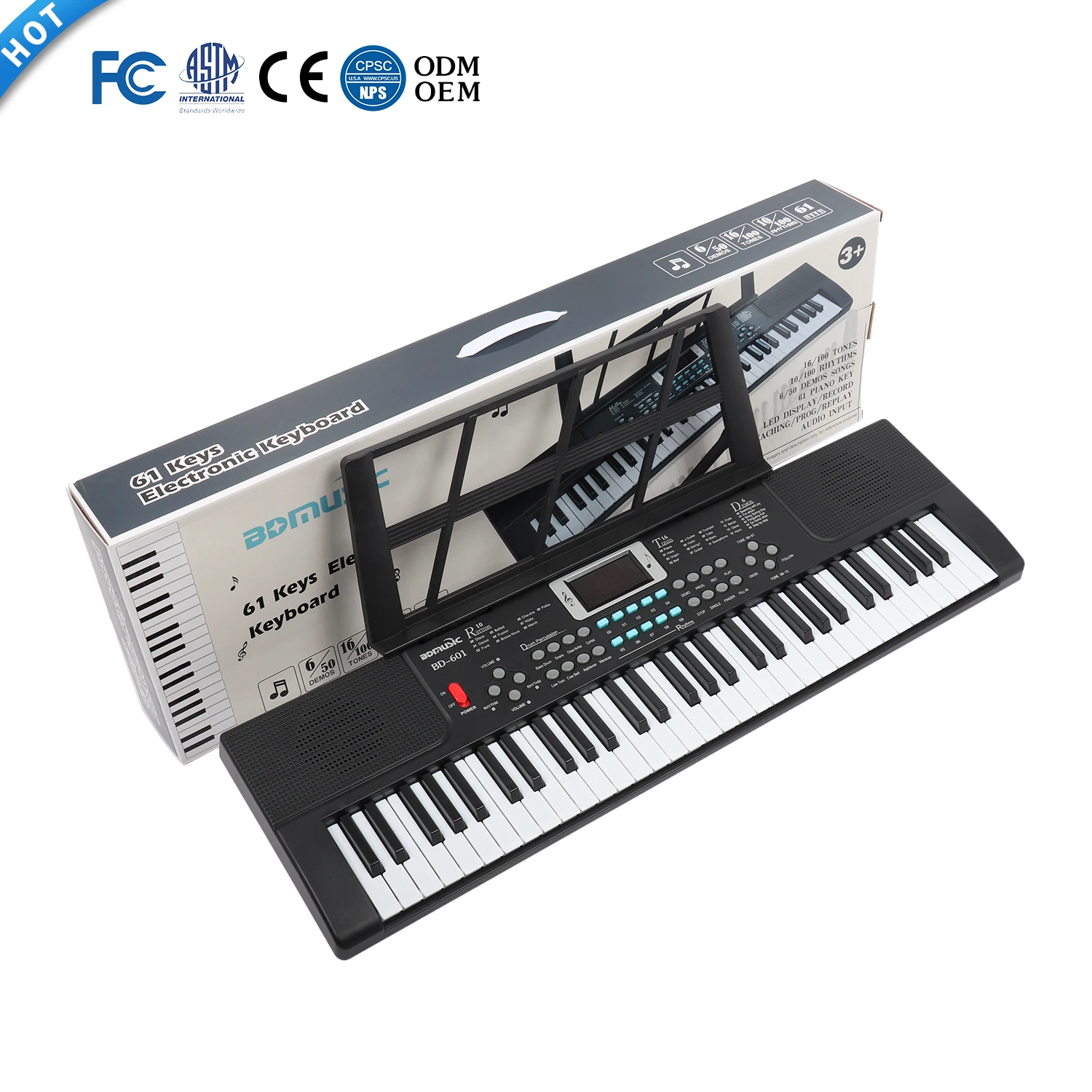 Electronic Music Keyboard Chord Electronic Organ Learning Function 61 Keys Electronic Piano Keyboard Instrument