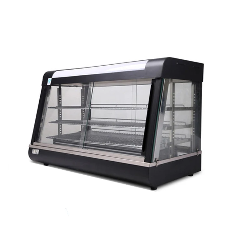 Commercial Food Warmer Display 3-Tier Electric Pizza Warmer Display Pastry Display Case Restaurant Heated Cabinet