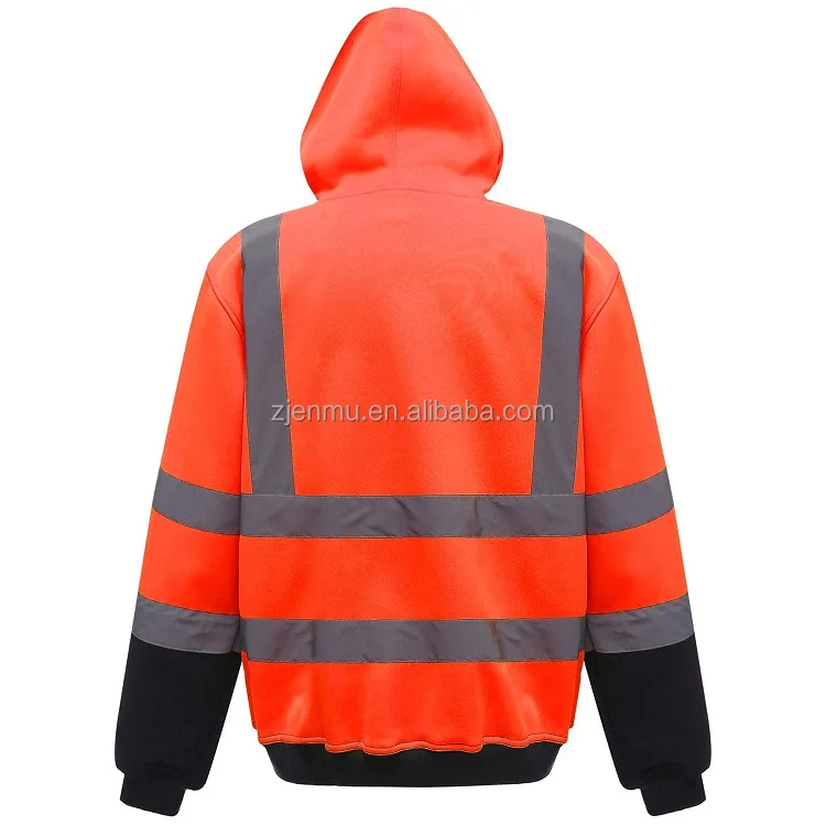 Пуловер с капюшоном Hi-Vis, толстовка, защитная толстовка, светоотражающие куртки, куртка-бомбер
