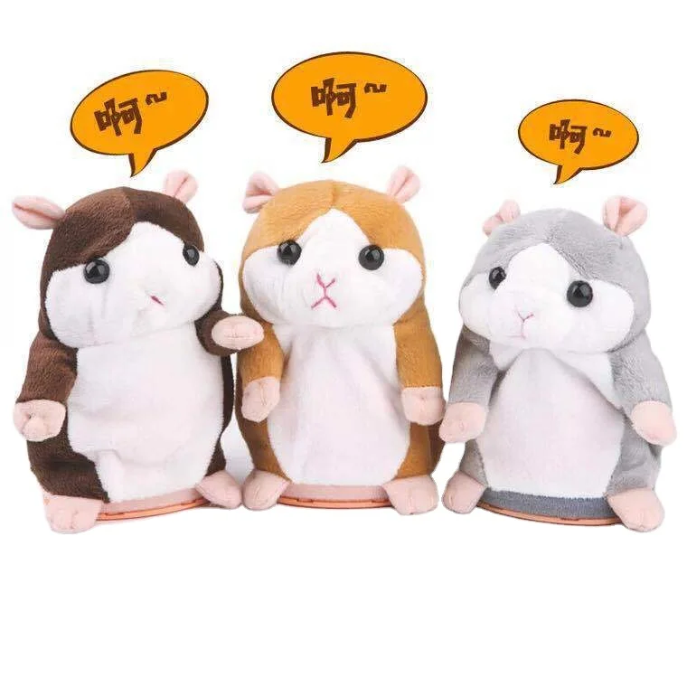 Tiktok Popular Cute Electronic Animal Doll Shake Dancing Talking Hamsters harry Plush Toys For Kids