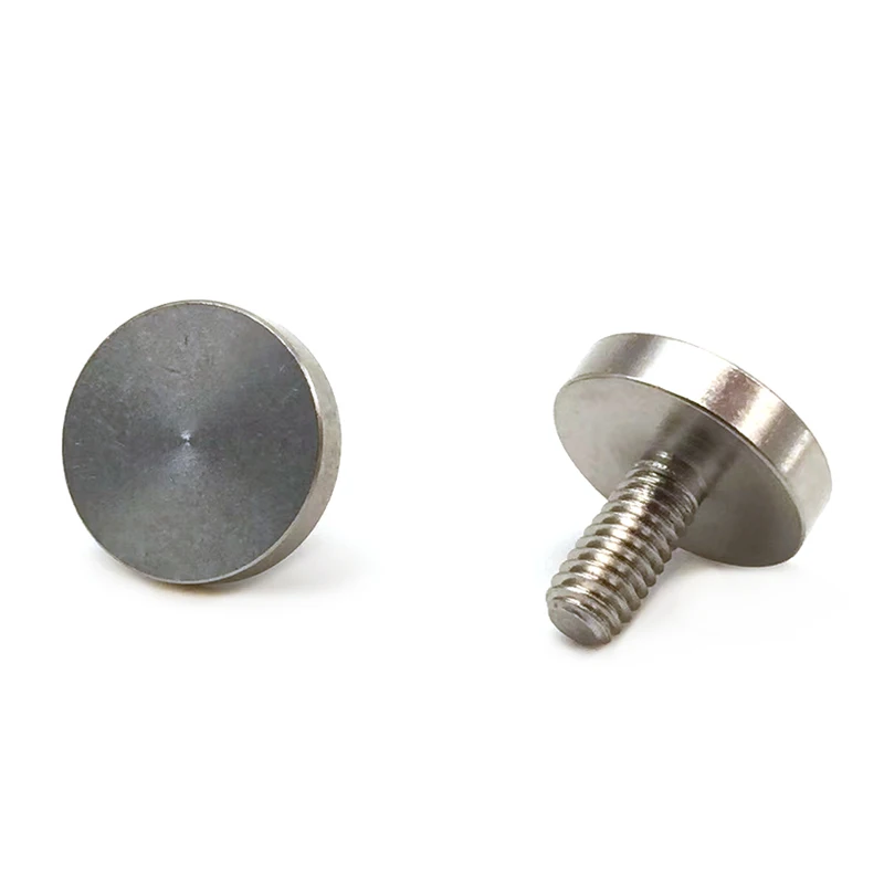Custom large round head slotless screw mirror surface hand-twist big flat head screws