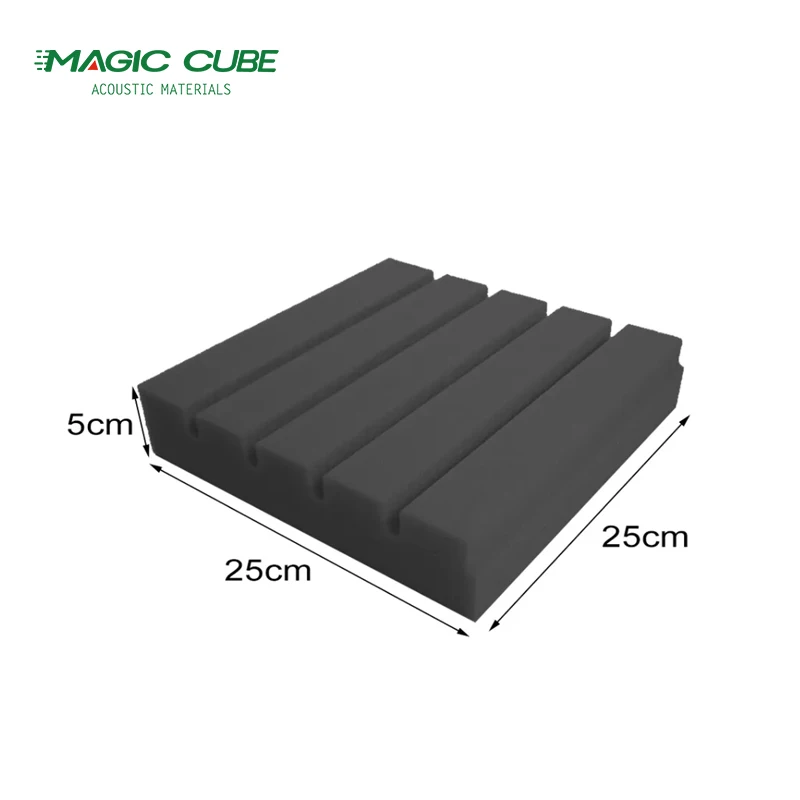 Customized New Products Soundproof Acoustic Foam High Density Stipe Shape Sound Muffling Foam