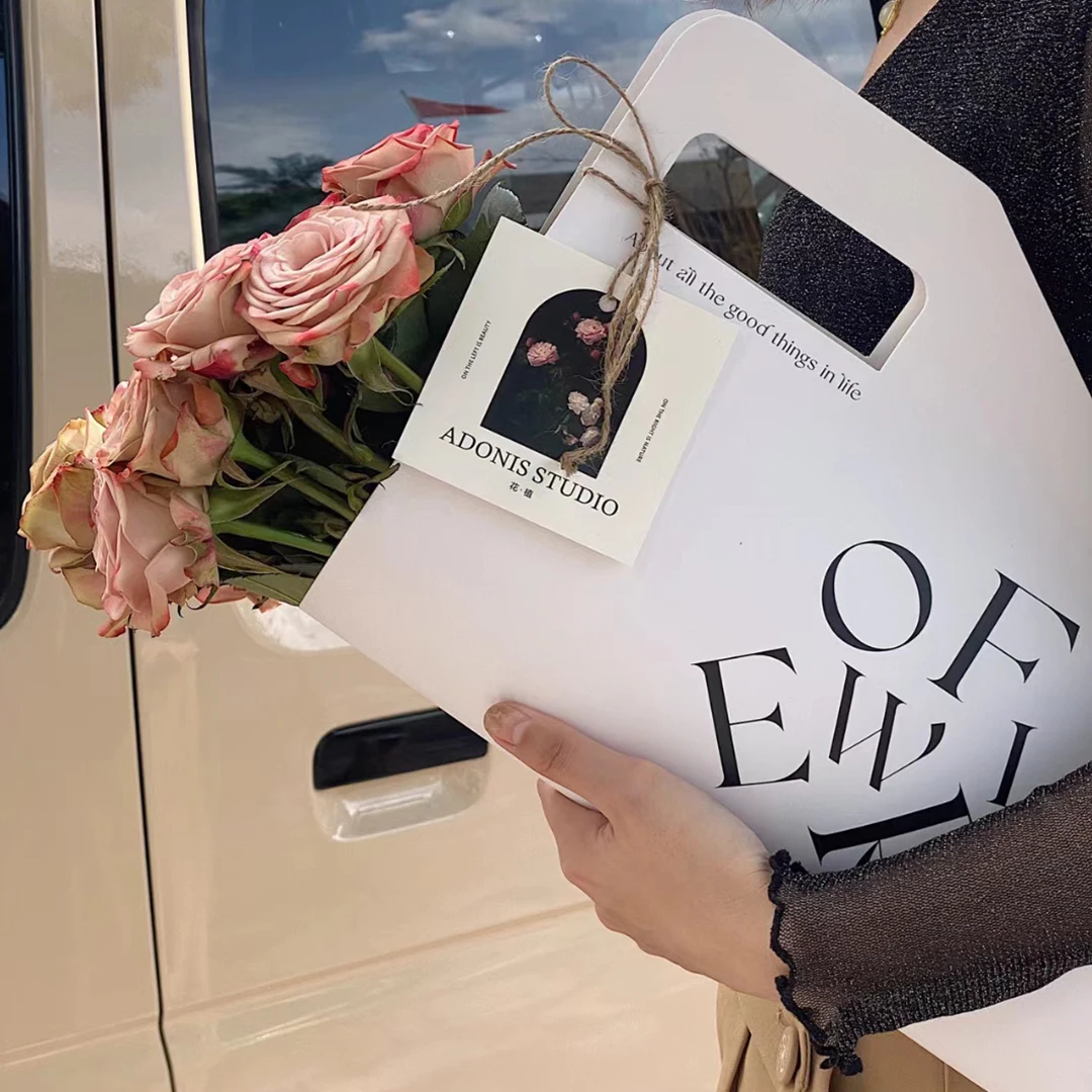 INS Style Flower Clutch Bag Fresh Flower Paper Carry Bag Bouquet Packaging Gift Bag For flower
