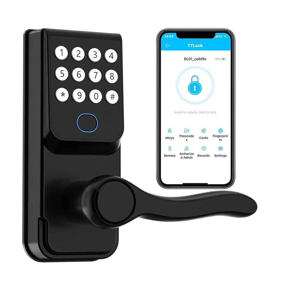 Electronic Fingerprint Smart Card Door lock APP Keyless code lock Home intelligent door lock