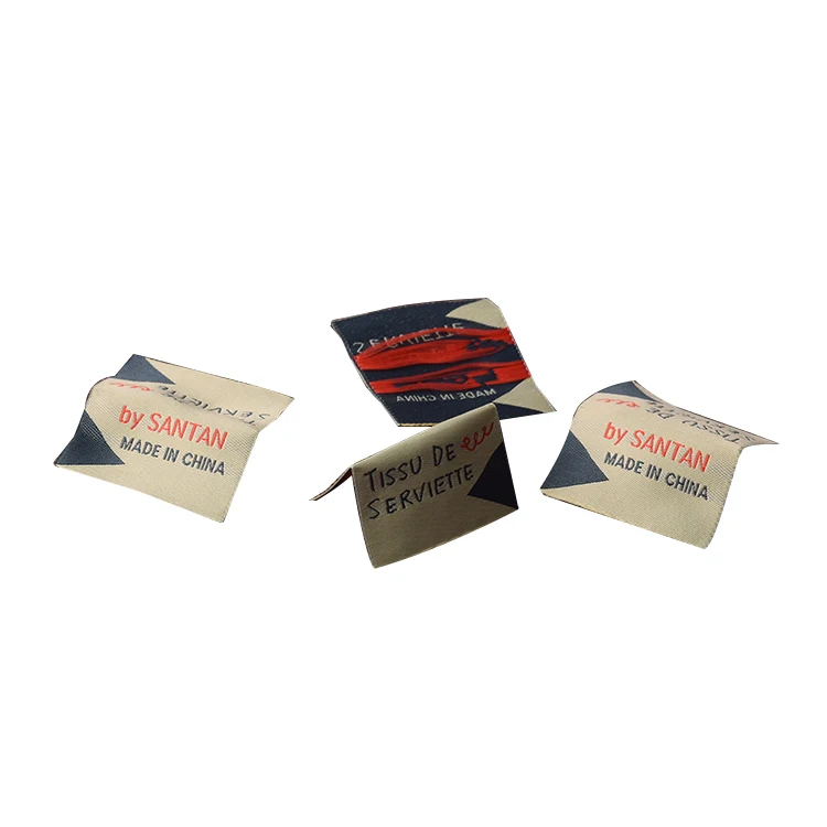 Wholesale Custom Tags High Quality Special Clothing Main Label Garment Damask Satin Fabric Woven Labels For Hats T-Shirt