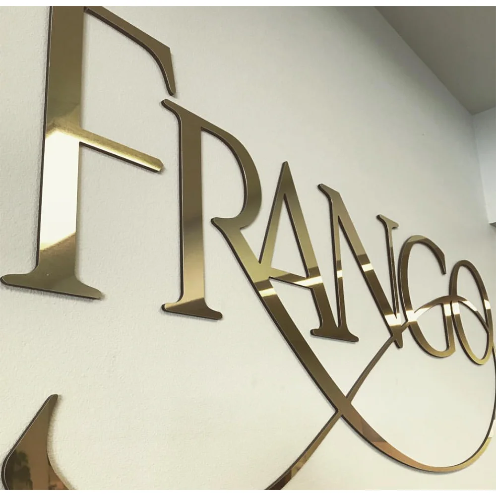 Indoor Outdoor Advertising Decoration Big Size Large Non-luminous Solid Acrylic Letter Sign For Buildings