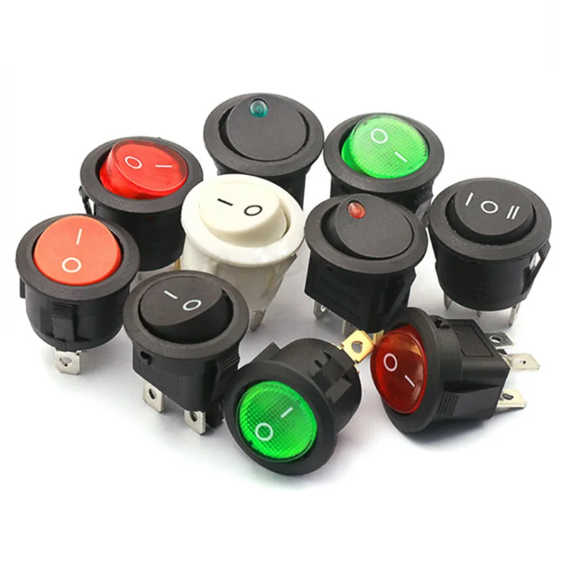 12v 20A led rocker switch 3pin kcd1 ON OFF round rocker switch Automobile refit switch
