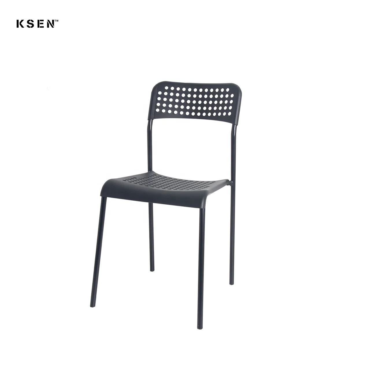 Современный дизайн, белый/черный цвет, стулья для столовой, ресторана C0357
