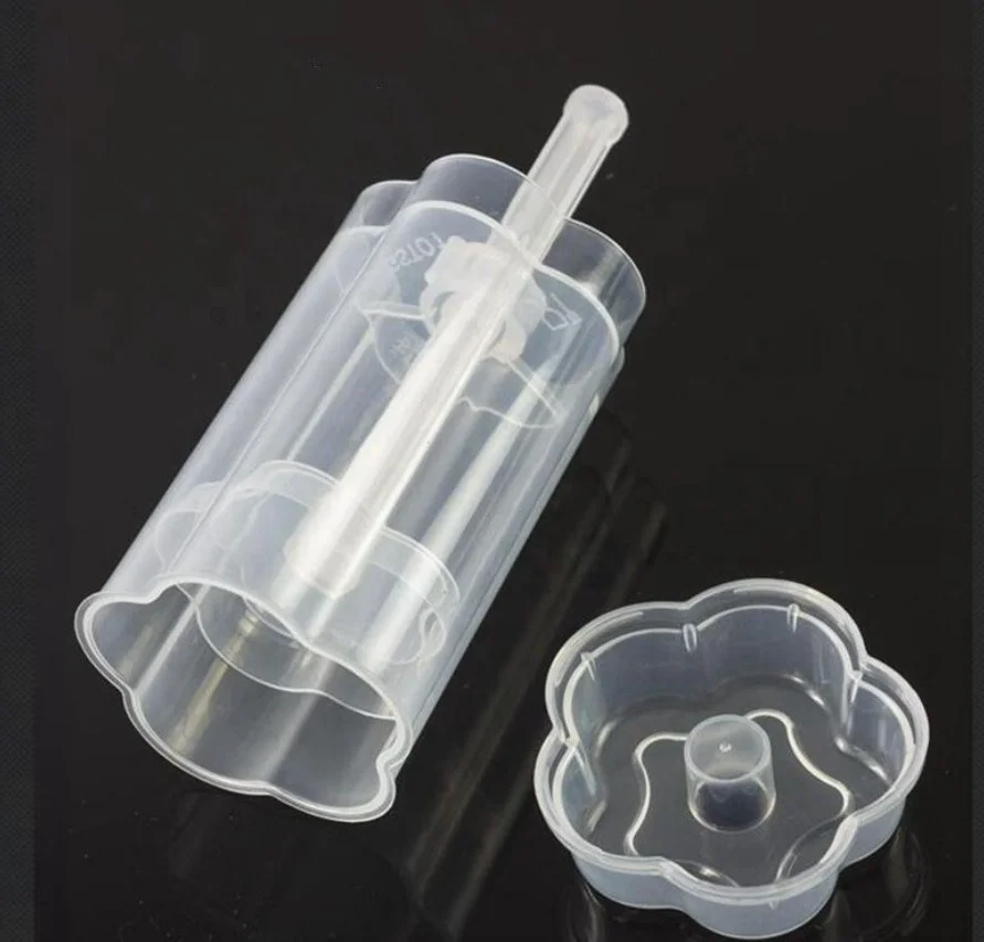 Lovely Push Cake Cup Mousse Tiramisu Cups Plastic Disposable with Push Rod and Lid /18cm Length Mousse Ice Cream Cup